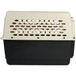 Frisco Plastic Dog & Cat Kennel, Almond & Black -Frisco 120138 PT5. AC SS1800 V1554383939
