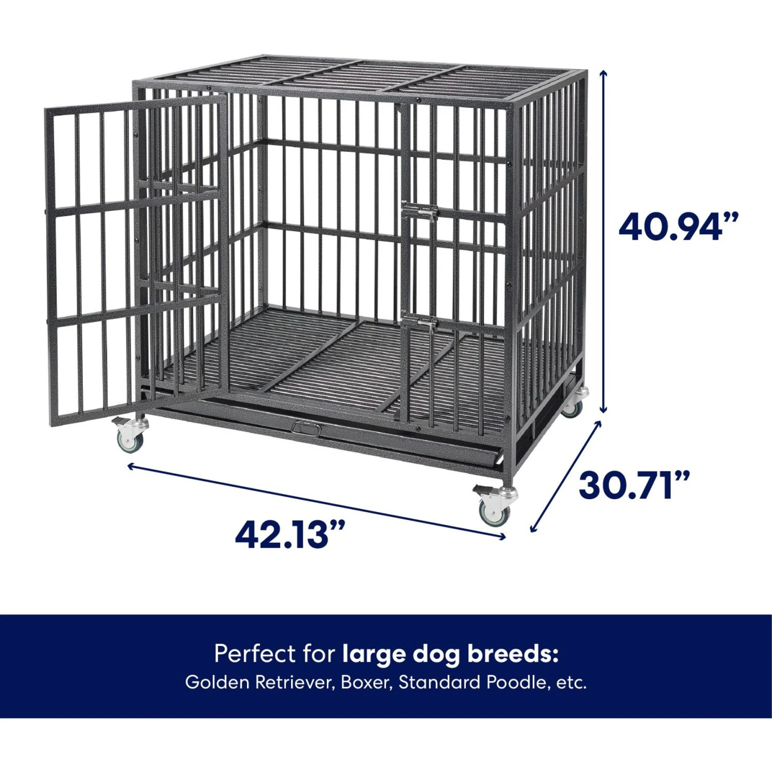 Frisco Ultimate Heavy Duty Steel Metal Single Door Dog Crate 4 Frisco Ultimate Heavy Duty Steel Metal Single Door Dog Crate - Image 2