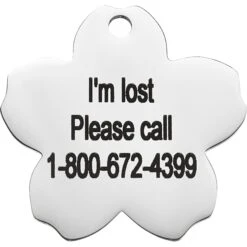 Frisco Stainless Steel Personalized Dog & Cat ID Tag, Flower -Frisco 153002 PT4. AC SS1800 V1548964707