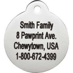 Frisco Personalized Dog & Cat Tag, Round -Frisco 153015 PT3. AC SS1800 V1548964844