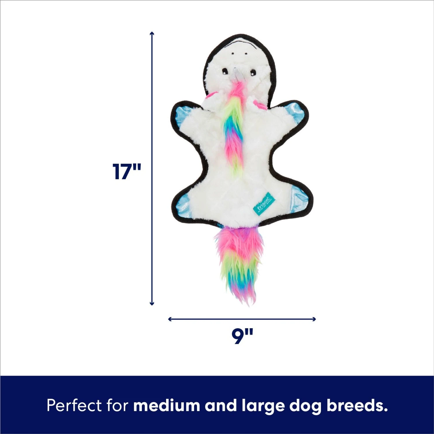 Frisco Unicorn Stuffing-Free Flat Plush Squeaky Dog Toy 4 Frisco Unicorn Stuffing-Free Flat Plush Squeaky Dog Toy - Image 2