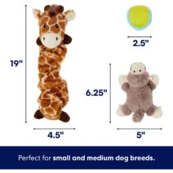 Frisco Jungle Pals Plush & Rope Variety Pack Dog Toy -Frisco 177819 PT1. AC SS1800 V1686579567