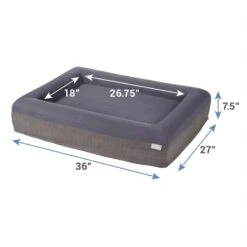 Frisco Orthopedic Rectangular Bolster Cat & Dog Bed W/Removable Cover -Frisco 210226 PT1. AC SS1800 V1597889496