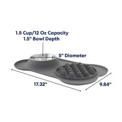 Frisco Silicone Slow Feeder Mat With Stainless Steel Bowl -Frisco 215983 PT1. AC SS1800 V1685732020