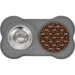 Frisco Silicone Slow Feeder Mat With Stainless Steel Bowl -Frisco 215983 PT4. AC SS1800 V1591020085