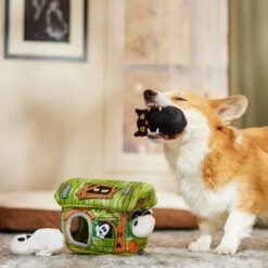 Frisco Halloween Haunted Shack Hide & Seek Puzzle Plush Squeaky Dog Toy -Frisco 218598 PT6. AC SS1800 V1597599360
