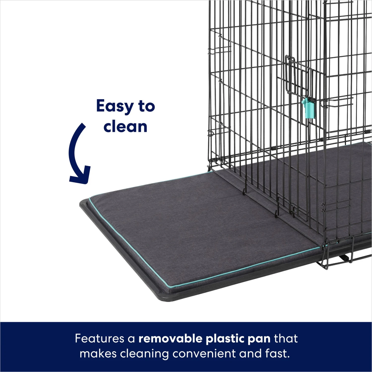 Frisco Heavy Duty Enhanced Lock Double Door Fold & Carry Wire Dog Crate & Mat Kit 6 Frisco Heavy Duty Enhanced Lock Double Door Fold & Carry Wire Dog Crate & Mat Kit - Image 4