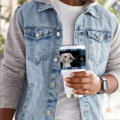 Frisco Double Walled Red Plaid Personalized Tumbler, 30-oz Cup -Frisco 249346 PT6. AC SS1800 V1608347849