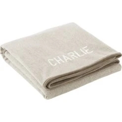 Frisco Faux Linen Personalized Dog & Cat Blanket, Beige, Large 11 Frisco Faux Linen Personalized Dog & Cat Blanket, Beige, Large -Frisco 252621 PT2. AC SS1800 V1604672815