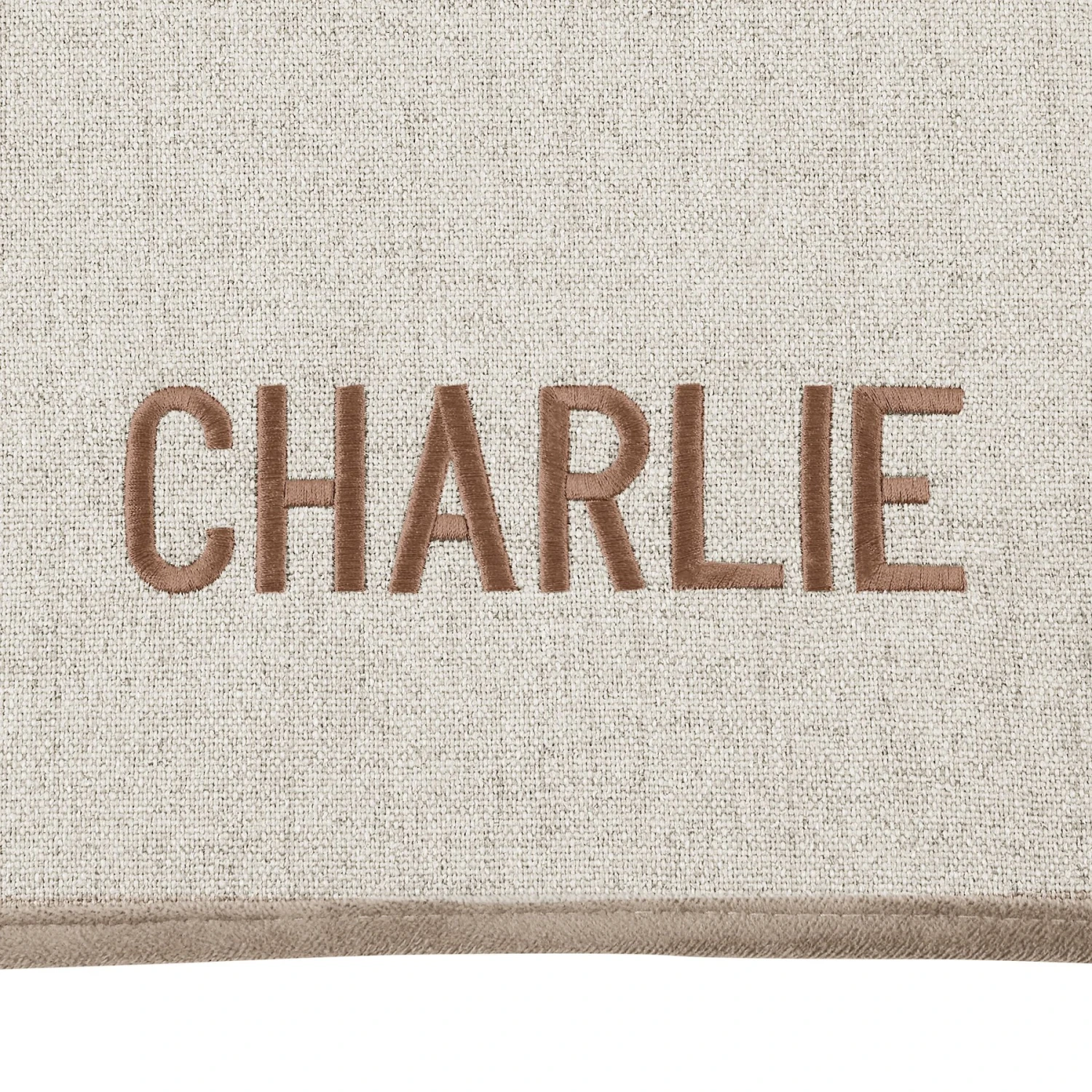 Frisco Faux Linen Personalized Dog & Cat Blanket, Beige, Large 7 Frisco Faux Linen Personalized Dog & Cat Blanket, Beige, Large - Image 5