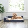 Frisco Faux Felt Orthopedic Corner Sofa Bolster Dog Bed W/Removable Cover