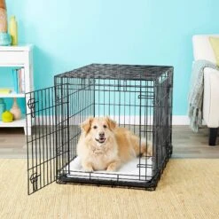 Frisco Heavy Duty Fold & Carry Double Door Collapsible Wire Dog Crate & Frisco Wire Dog & Small Pet Exercise Pen With Step-Through Door -Frisco 255537 PT2. AC SS1800 V1603646531