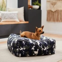 Frisco 33 Frisco Sherpa Cube Pillow Cat & Dog Bed, Camo