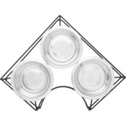 Frisco Multi Pet Feeding Corner 3-Bowls Stainless Steel Dog & Cat Bowl -Frisco 277561 PT4. AC SS1800 V1627935444