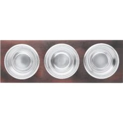 Frisco Multi Pet Feeding 3-Bowls Wood Stainless Steel Dog & Cat Bowl, Dark Wooden 11 Frisco Multi Pet Feeding 3-Bowls Wood Stainless Steel Dog & Cat Bowl, Dark Wooden -Frisco 277571 PT4. AC SS1800 V1627935311