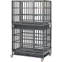 Frisco Ultimate Foldable & Stackable Heavy Duty Steel Metal Single Door Dog Crate -Frisco 280395 PT4. AC SS1800 V1632851515
