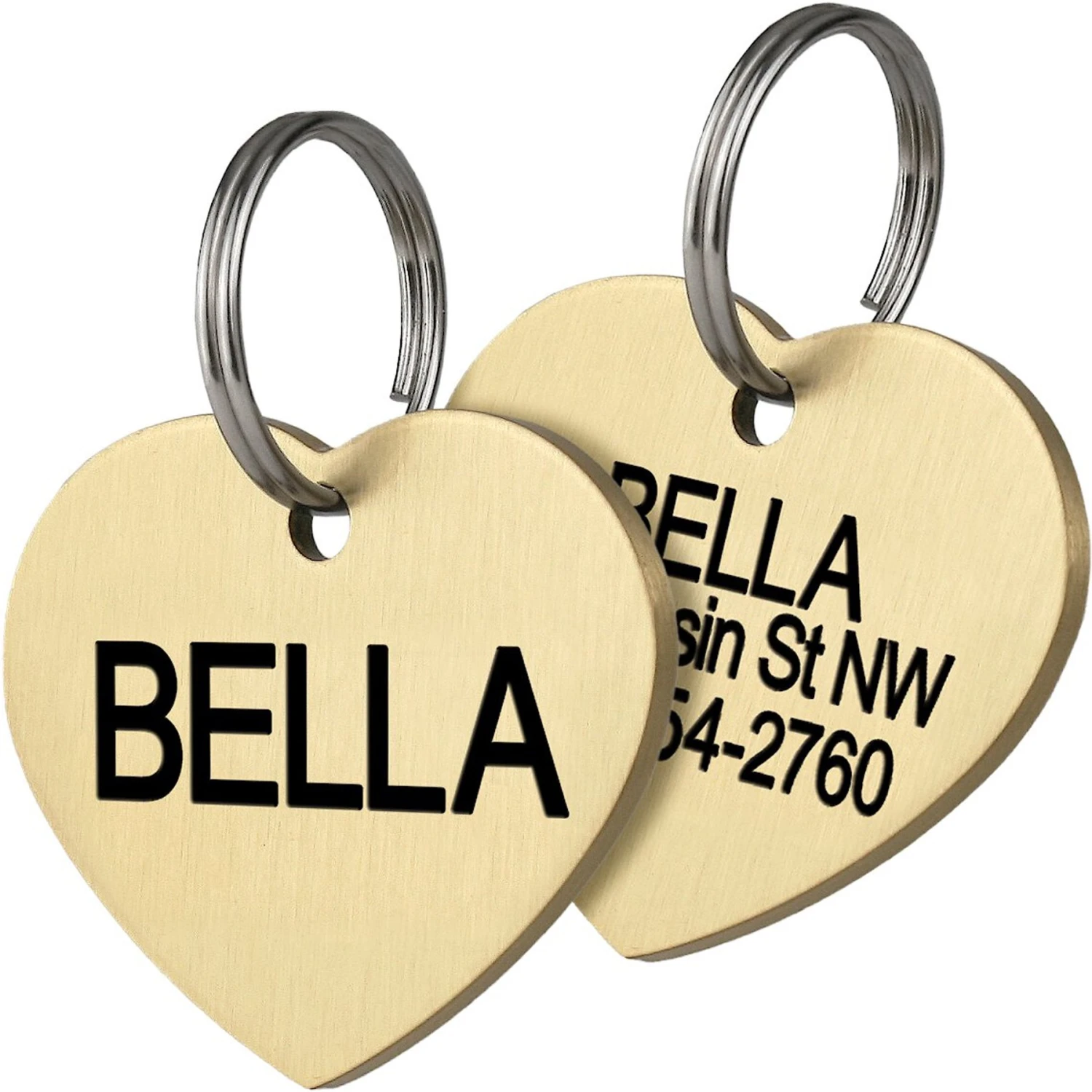 Frisco Brass Personalized Dog & Cat ID Tag, Heart 3 Frisco Brass Personalized Dog & Cat ID Tag, Heart