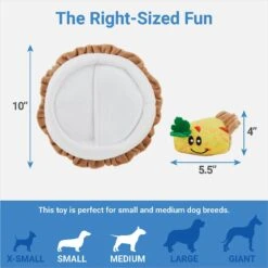 Frisco Brunch Quiche 2-in-1 Plush Squeaky Dog Toy -Frisco 297248 PT1. AC SS1800 V1643916394