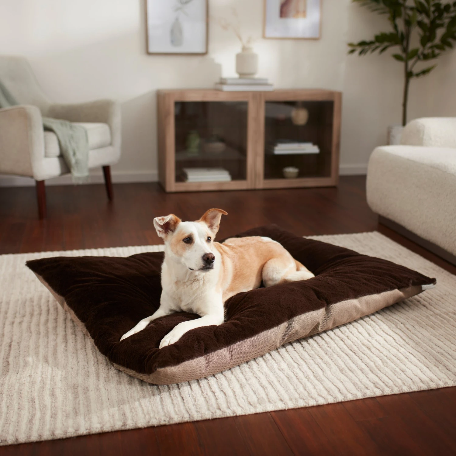 Frisco Herringbone Pillow Dog & Cat Bed 3 Frisco Herringbone Pillow Dog & Cat Bed