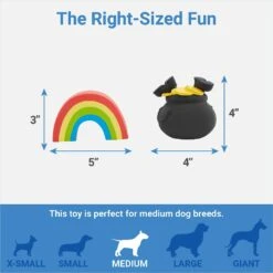 Frisco St. Patrick's Rainbow And Pot Of Gold Latex Squeaky Dog Toy -Frisco 303136 PT1. AC SS1800 V1643213545