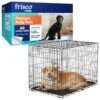 Frisco Fold & Carry Single Door Collapsible Wire Dog Crate & Frisco Premium Extra Large Printed Dog Training & Potty Pads -Frisco 303438 MAIN. AC SS1800 V1681229072