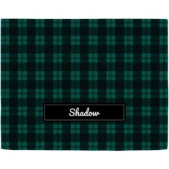 Frisco 15 Frisco Personalized Plaid Sherpa Cat & Dog Blanket, 30" X 40"
