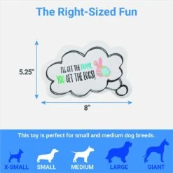 Frisco Easter Message Bubble Plush Squeaky Dog Toy -Frisco 304980 PT1. AC SS1800 V1642440935