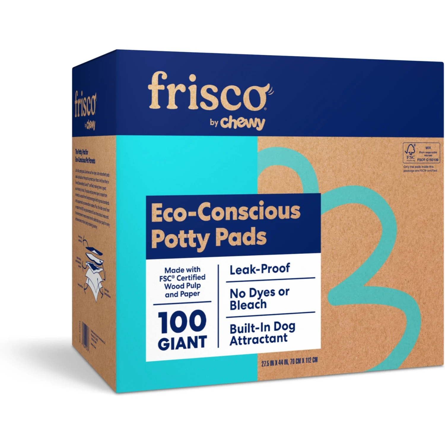 Frisco Giant Eco-Conscious Dog Training & Potty Pads 3 Frisco Giant Eco-Conscious Dog Training & Potty Pads