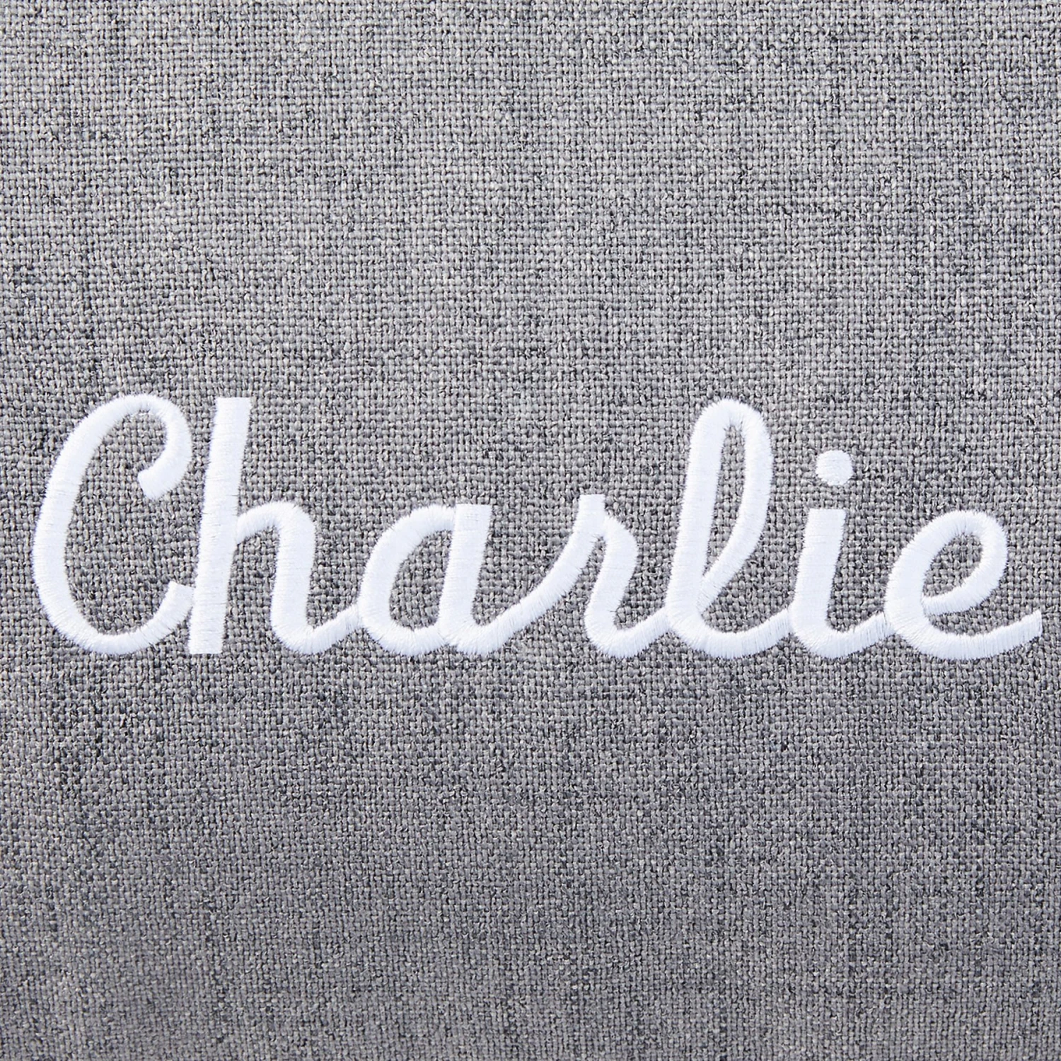 Frisco Personalized Knife Edge Bed, Dark Grey Linen, Large 5 Frisco Personalized Knife Edge Bed, Dark Grey Linen, Large - Image 3