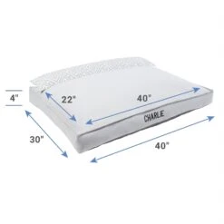 Frisco Personalized Silver Bolstered Bed With Silver Check Bolster, X-Large -Frisco 311772 PT1. AC SS1800 V1630682189