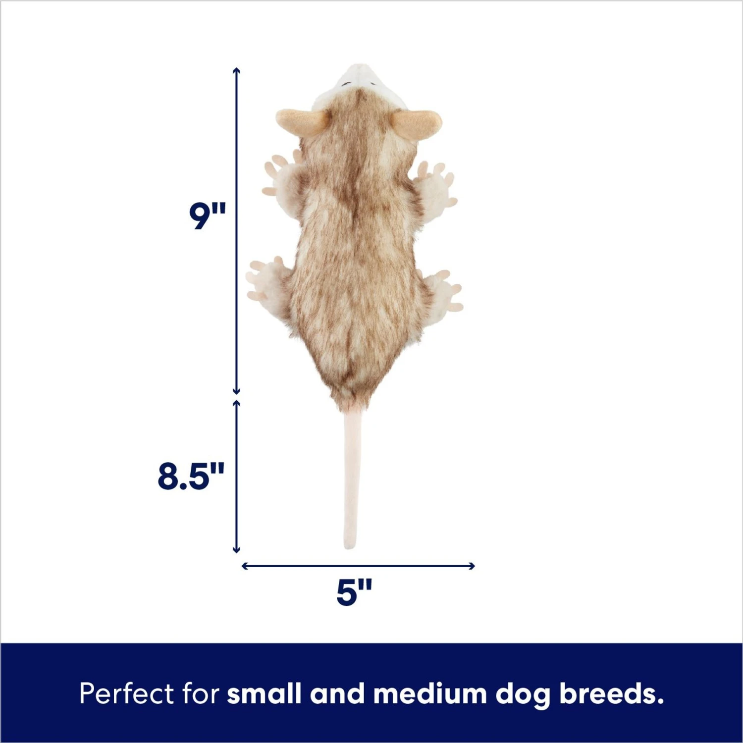 Frisco Realistic Opossum Plush Squeaky Dog Toy 4 Frisco Realistic Opossum Plush Squeaky Dog Toy - Image 2