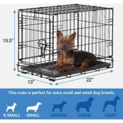 Frisco Eyelash Orthopedic Dog Crate Mat & Frisco Fold & Carry Single Door Collapsible Wire Dog Crate -Frisco 319010 PT6. AC SS1800 V1631628701