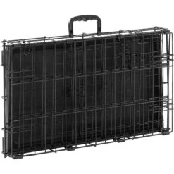 Frisco Eyelash Orthopedic Dog Crate Mat & Frisco Fold & Carry Single Door Collapsible Wire Dog Crate -Frisco 319010 PT7. AC SS1800 V1631628671