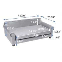 Frisco Sofa Pet Bed With Removable Cover & Frisco Eyelash Cat & Dog Blanket -Frisco 319504 PT2. AC SS1800 V1630626372