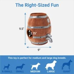 Frisco Beer & Keg Plush Squeaky Dog Toy, 4 Count 8 Frisco Beer & Keg Plush Squeaky Dog Toy, 4 Count -Frisco 327047 PT2. AC SS1800 V1648563981