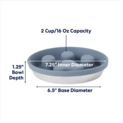 Frisco Silicone Stainless Paw Steel Slow Feeder Dog & Cat Bowl -Frisco 331528 PT1. AC SS1800 V1692728308