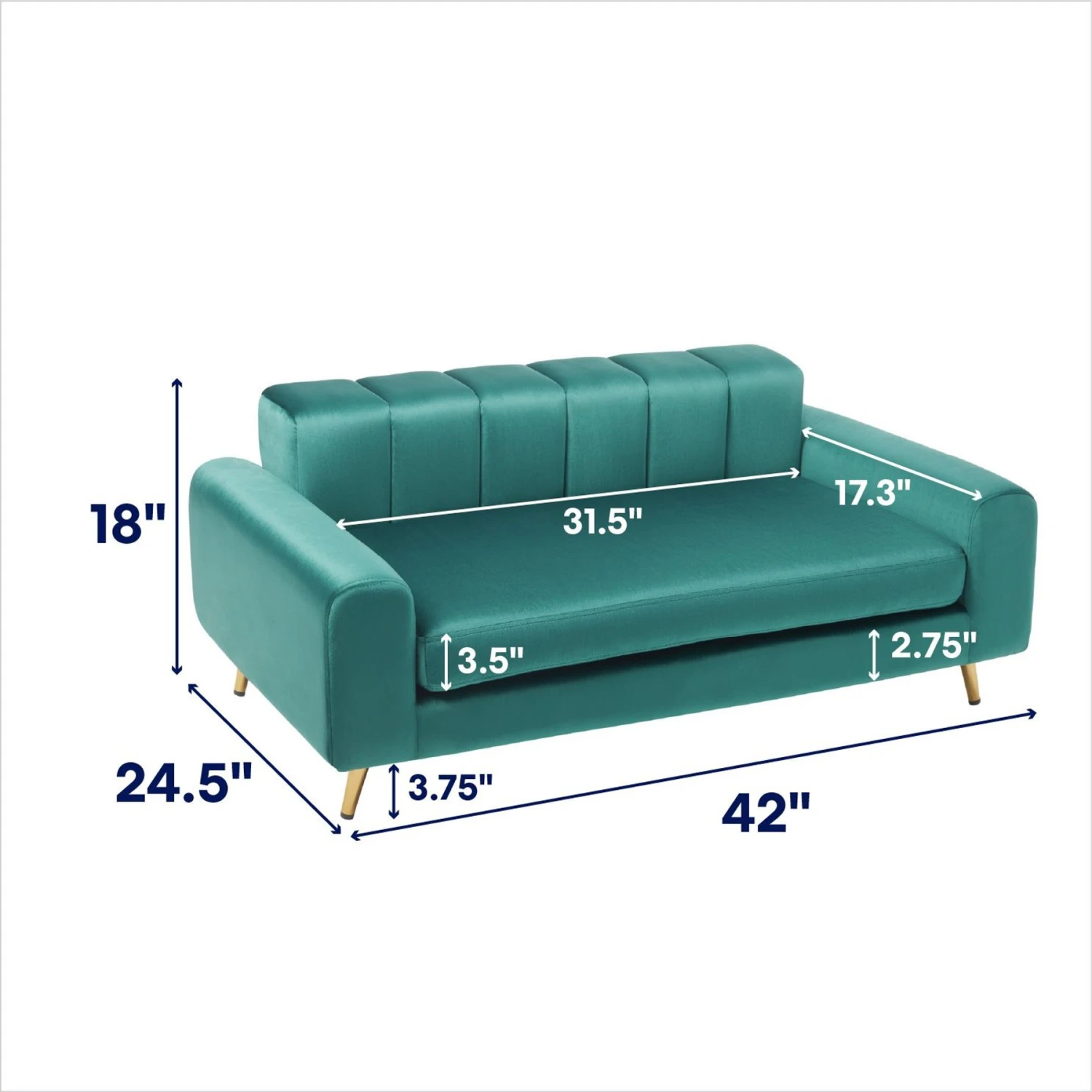 Frisco Elevated Art Deco Dog & Cat Sofa Bed With Removable Cover 4 Frisco Elevated Art Deco Dog & Cat Sofa Bed With Removable Cover - Image 2