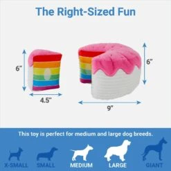 Frisco Cake Plush Squeaky Dog Toy -Frisco 331636 PT1. AC SS1800 V1649784987