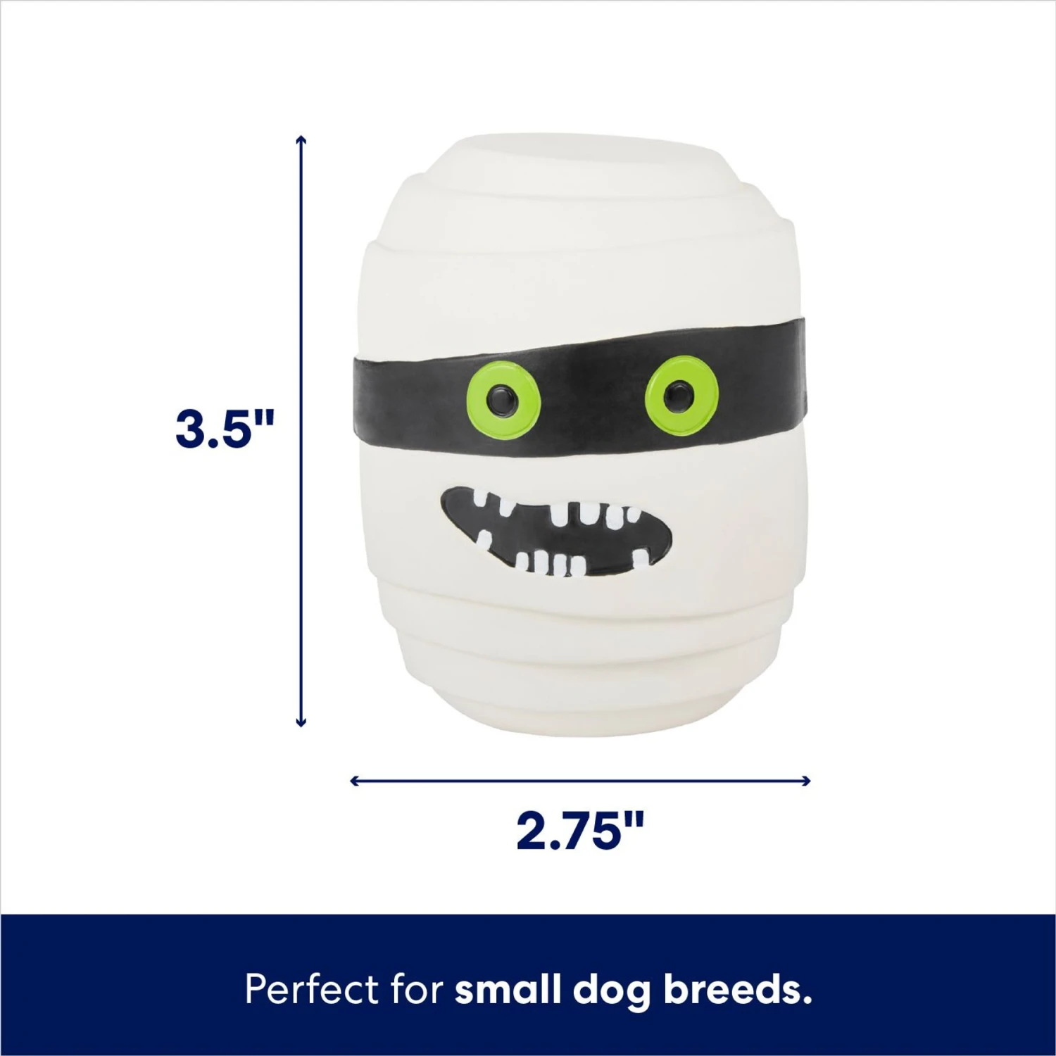 Frisco Halloween Mummy Latex Squeaky Dog Toy 4 Frisco Halloween Mummy Latex Squeaky Dog Toy - Image 2
