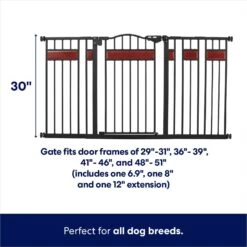 Frisco Wood Accents Extra Wide Auto-close Pet Gate, 30-in 9 Frisco Wood Accents Extra Wide Auto-close Pet Gate, 30-in -Frisco 352631 PT1. AC SS1800 V1677264557