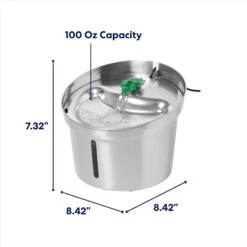 Frisco Stainless Steel Cactus & Leaf Dog & Cat Fountain 10 Frisco Stainless Steel Cactus & Leaf Dog & Cat Fountain -Frisco 355814 PT1. AC SS1800 V1670518611