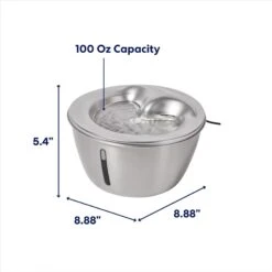 Frisco Stainless Steel Heart Dog & Cat Fountain -Frisco 355816 PT1. AC SS1800 V1670518611