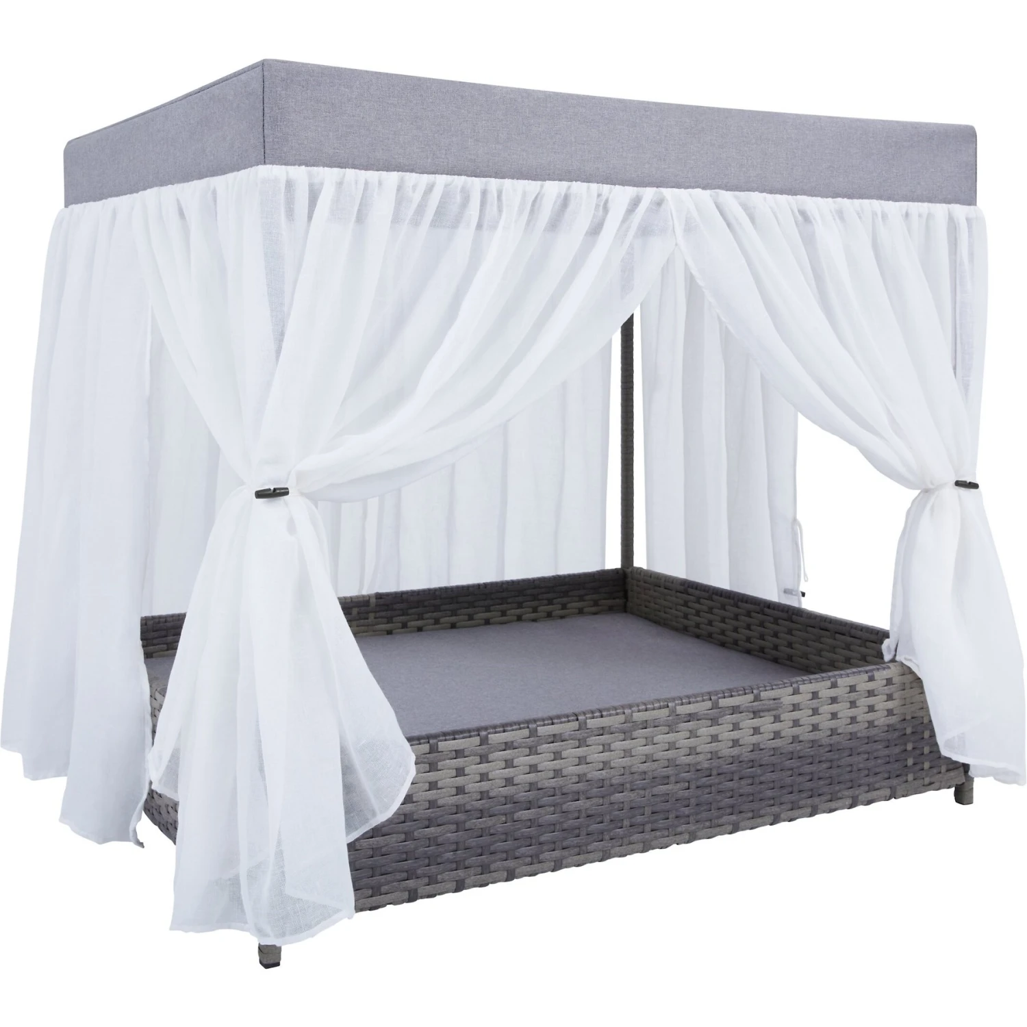 Frisco Outdoor Wicker Canopy Dog Bed 5 Frisco Outdoor Wicker Canopy Dog Bed - Image 3