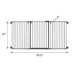 Frisco Steel 3-Panel Configurable Gate, 41-in Height -Frisco 361648 PT1. AC SS1800 V1658701360