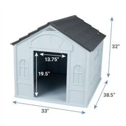 Frisco Deluxe Plastic Outdoor Dog House -Frisco 370357 PT1. AC SS1800 V1661279388