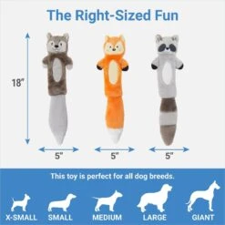 Frisco Forest Friends Stuffing-Free Skinny Plush Squeaky Dog Toy + 3 Items 12 Frisco Forest Friends Stuffing-Free Skinny Plush Squeaky Dog Toy + 3 Items -Frisco 582478 PT2. AC SS1800 V1658239416