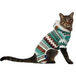 Frisco Fairisle Cozy Plush Fleece Dog & Cat PJs, Green -Frisco 719054 PT2. AC SS1800 V1692193162