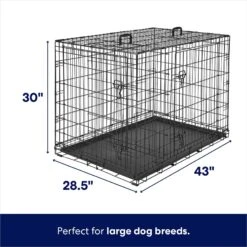 Frisco Fold & Carry Double Door Collapsible Wire Dog Crate -Frisco 88789 PT1. AC SS1800 V1667229188