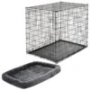 Frisco Heavy Duty Single Door Wire Dog Crate & MidWest Quiet Time Fleece Dog Crate Mat -Frisco 933510 MAIN. AC SS1800 V1692303238