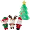 Frisco Holiday Santa's Helpers Plush Squeaky Dog Toy, 3 Count & Frisco Holiday Tree Thin Plush Squeaky Dog Toy -Frisco 986222 MAIN. AC SS1800 V1698257736